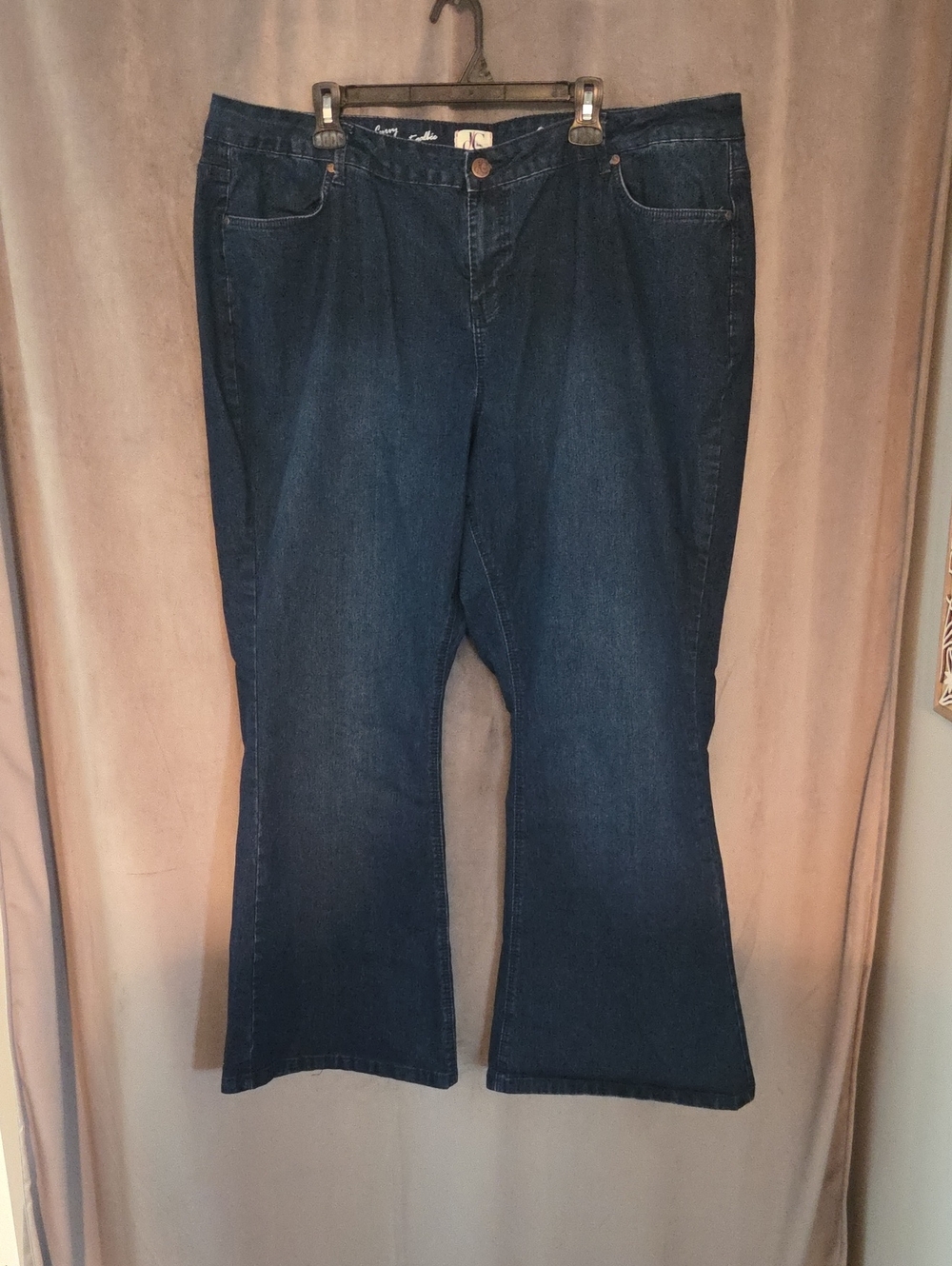 D/c Jeans Size 24 Women's Dark Blue Flared Jeans - Classic Wide Leg Denim